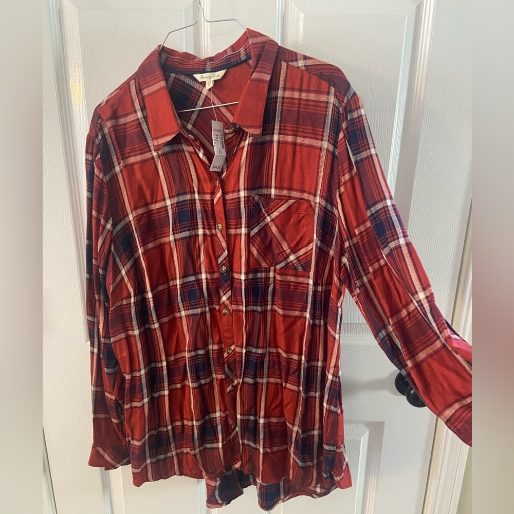 Women button down blouse NEW 2x